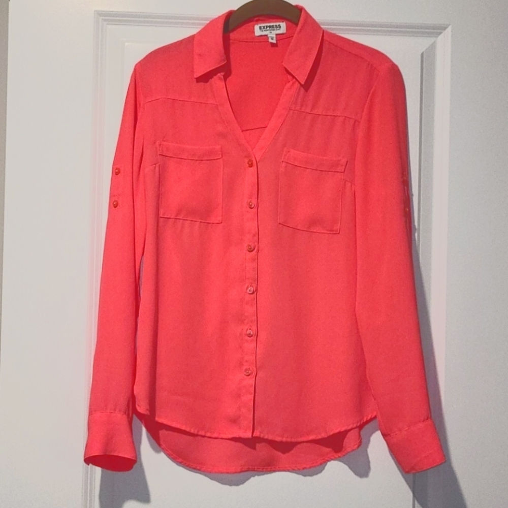 EXPRESS The Portofino Shirt hot pink‎